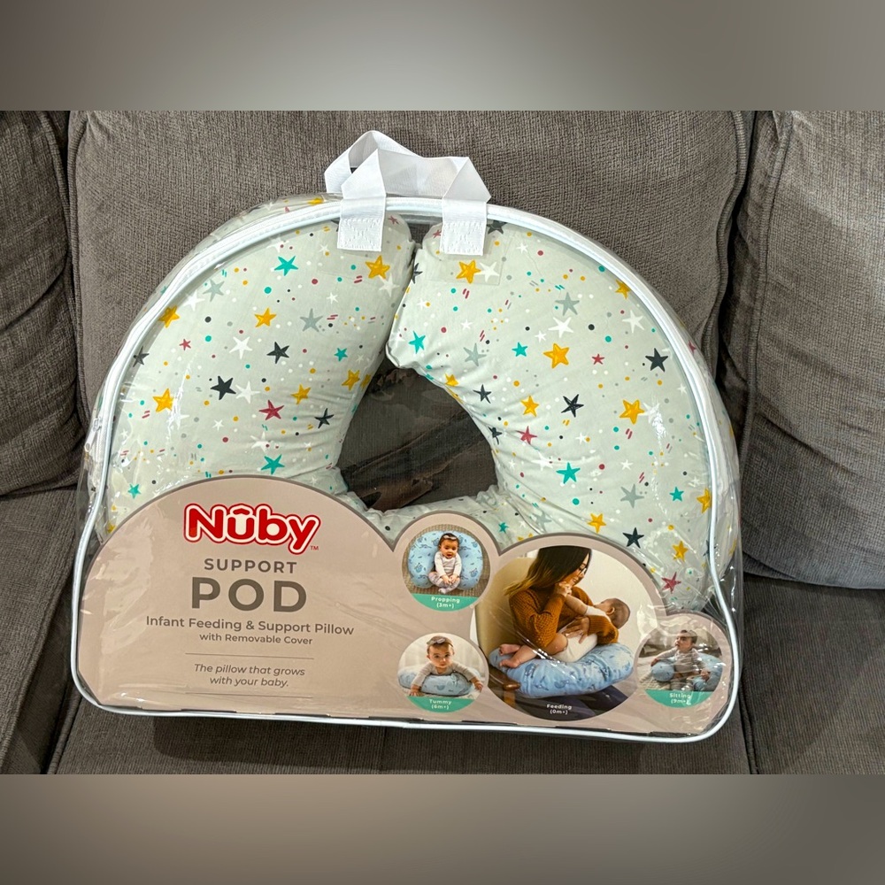 Nuby Support Pod Feeding & Nursing Pillow with Cover